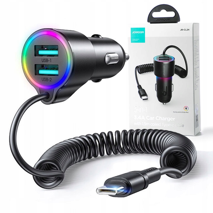 USB nabíjačka do auta Joyroom 3400 mA